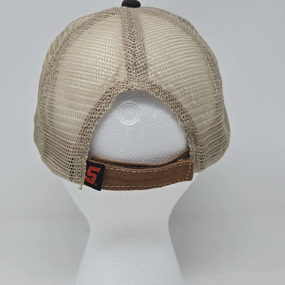 SnapOn baseball cap‎ Brown With Nylon Mesh Adjustable Trucker Hat